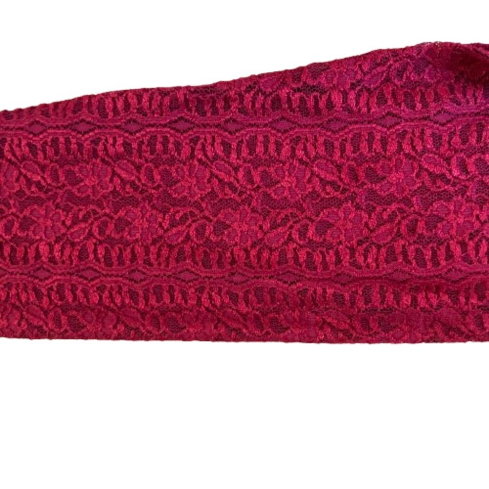 J. Jill NWT Knit Lace Open Weave Cardigan Top V-Neck Red Stretch Lined, Medium - Picture 8 of 12